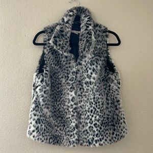 Faux Leopard Fur Vest